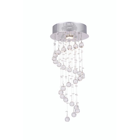 Cwi Lighting Spiral 1 Light Flush Mount With Chrome Finish 6603C10C